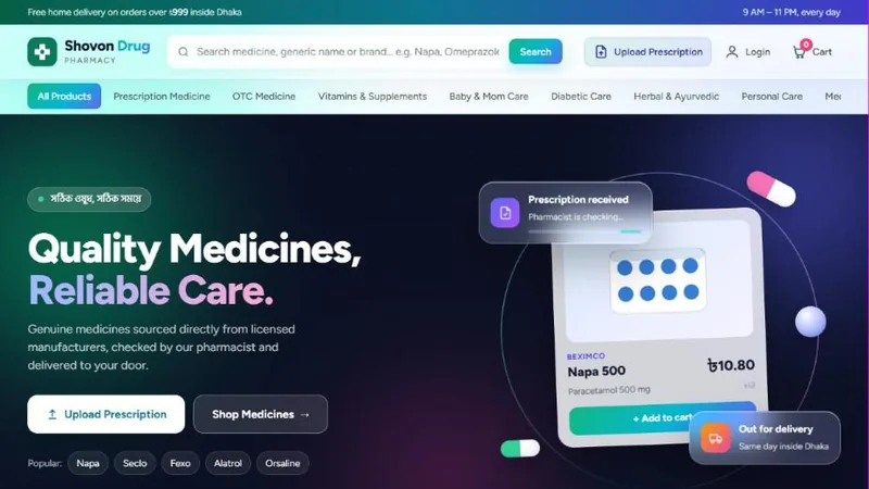 Home page of Shovon Drug