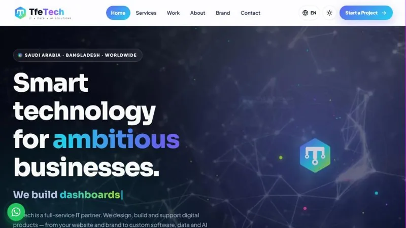 Home page of TFE Construction IT Division